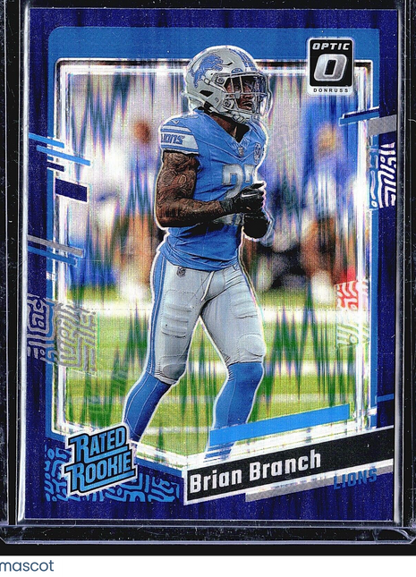 2023 Panini Donruss Optic Purple Shock Rated Rookie #233 Brian Branch (RC)