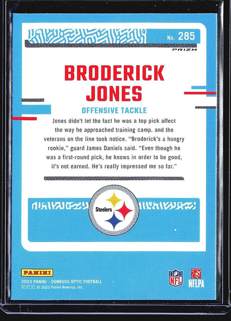2023 Panini Donruss Optic Purple Shock Rated Rookie #285 Broderick Jones (RC)