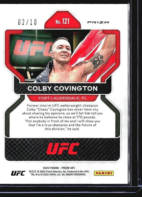 2022 Panini Prizm UFC Gold #121 Colby Covington /10