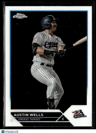 2023 PRO DEBUT CHROME 10 Austin Wells - Somerset Patriots