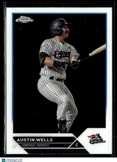 2023 PRO DEBUT CHROME 10 Austin Wells - Somerset Patriots