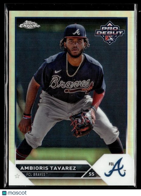 2023 PRO DEBUT CHROME REFRACTOR /99 77 Ambioris Tavarez - FCL Braves