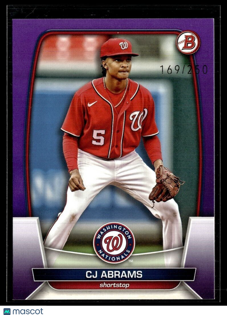 2023 BOWMAN PURPLE /250 CJ ABRAMS NATIONALS