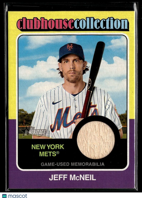 2024 HERITAGE CLUBHOUSE COLLECTION BAT RELIC JEFF MCNEIL METS