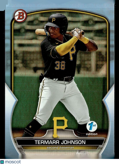 2023 BOWMAN 1ST EDITION SKY BLUE FOIL TERMARR JOHNSON PIRATES