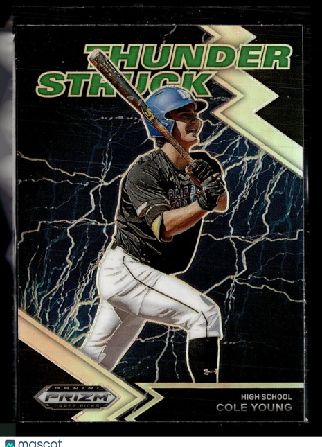 2022 PRIZM DRAFT SILVER THUNDER STRUCK COLE YOUNG