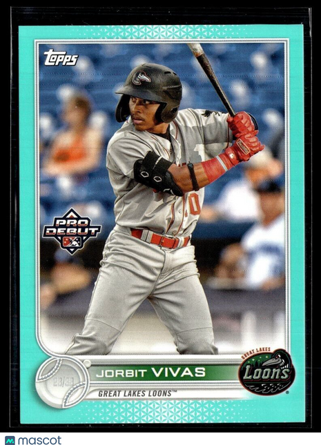 2022 PRO DEBUT AQUA /75 JORBIT VIVAS DODGERS