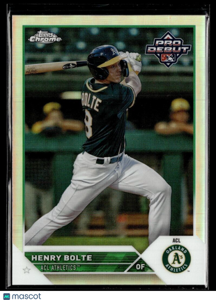 2023 PRO DEBUT CHROME REFRACTOR /99 48 Henry Bolte - ACL Athletics