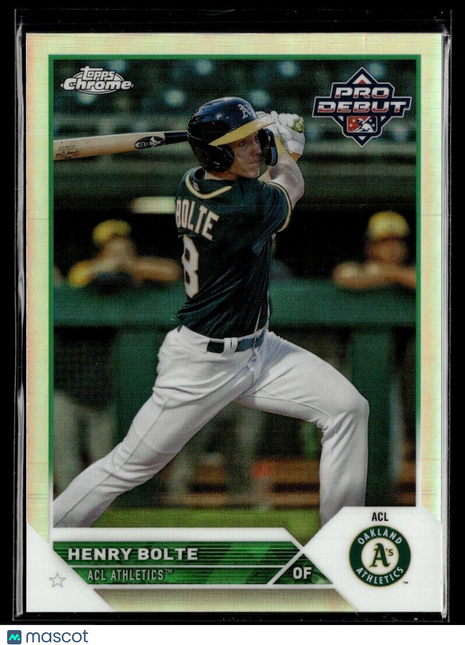 2023 PRO DEBUT CHROME REFRACTOR /99 48 Henry Bolte - ACL Athletics