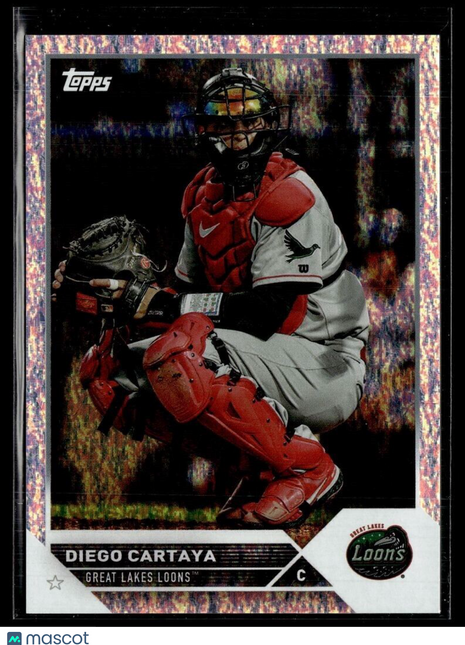 2023 PRO DEBUT SPARKLE FOIL /175 169 Diego Cartaya - Great Lakes Loons