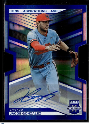 2023 ELITE EXTRA EDITION BLUE ASPIRATIONS /93 AUTO 4 Jacob Gonzalez White Sox