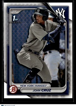 2024 BOWMAN 1ST PROSPECT BP-77 John Cruz New York Yankees