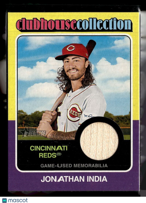 2024 HERITAGE CLUBHOUSE COLLECTION BAT RELIC JONATHAN INDIA REDS