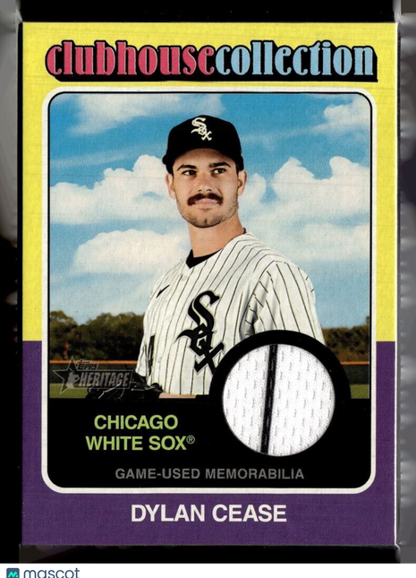 2024 HERITAGE CLUBHOUSE COLLECTION JERSEY RELIC DYLAN CEASE WHITE SOX