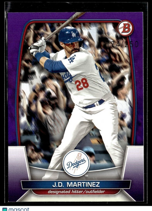 2023 BOWMAN PURPLE /250 JD MARTINEZ DODGERS