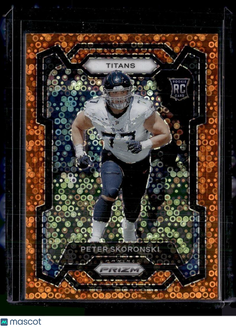 2023 PRIZM ORANGE ORBIT ROOKIE PETER SKORONSKI TITANS