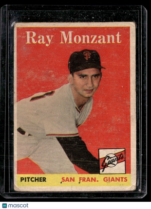 1958 TOPPS #447 RAY MONZANT GIANTS