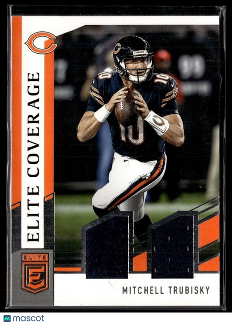 2018 ELITE COVERAGE DUAL JERSEY RELIC MITCHELL TRUBISKY BEARS