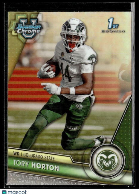 2023 BOWMAN CHROME UNIVERSITY REFRACTOR 73 Tory Horton Colorado State 1st Bowman