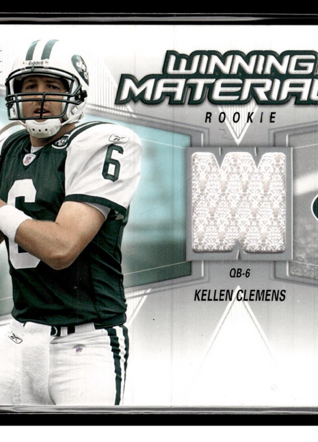 2006 SPX WINNING MATERIALS JERSEY RELIC KELLEN CLEMENS JETS