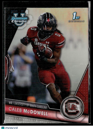 2023 BOWMAN CHROME UNIVERSITY REFRACTOR 76 Caleb McDowell South Carolina 1st