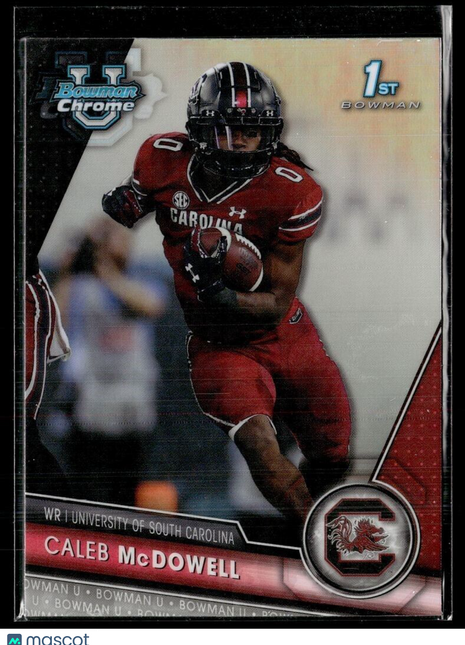 2023 BOWMAN CHROME UNIVERSITY REFRACTOR 76 Caleb McDowell South Carolina 1st