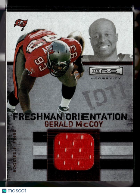 2010 ROOKIES STARS FRESHMAN ORIENTATION /249 JERSEY RELIC GERALD MCCOY BUCS