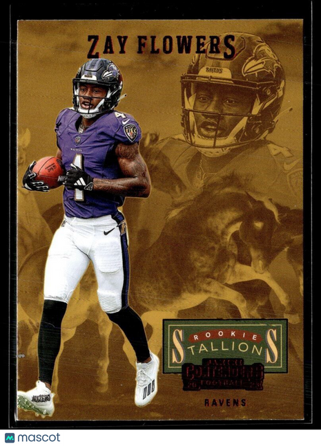 2023 CONTENDERS ROOKIE STALLIONS RED ZAY FLOWERS RAVENS