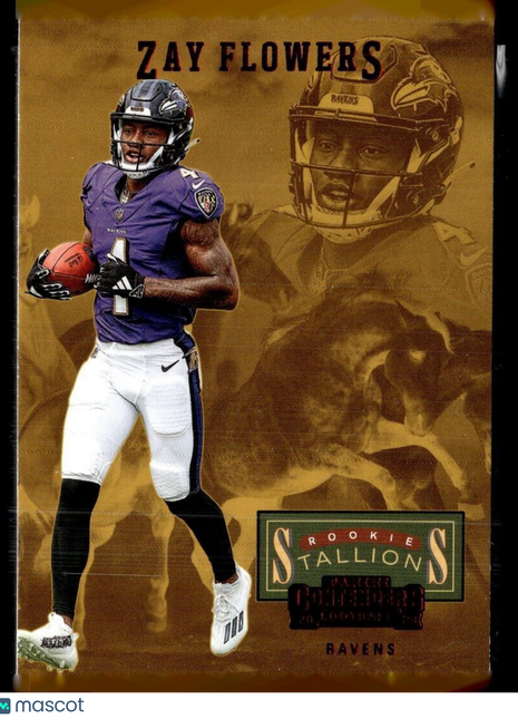 2023 CONTENDERS RED ROOKIE STALLIONS ZAY FLOWERS RAVENS