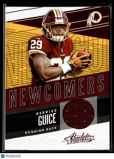 2018 ABSOLUTE NEWCOMERS JERSEY RELIC DERRIUS GUICE REDSKINS