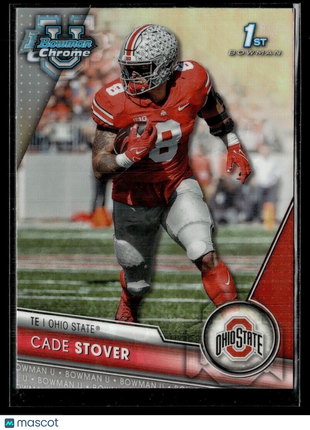 2023 BOWMAN CHROME UNIVERSITY REFRACTOR 167 Cade Stover Ohio State – 1st Bowman