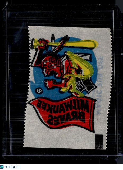 1961 TOPPS MAGIC RUB OFF MILWAUKEE BRAVES