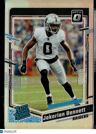 2023 OPTIC HOLO SILVER RATED ROOKIE JAKORIAN BENNETT RAIDERS