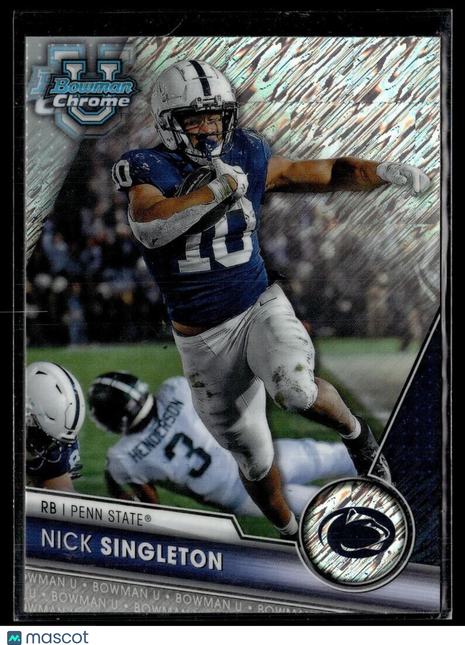 2023 BOWMAN CHROME UNIVERSITY SHIMMER 114 Nick Singleton Penn State