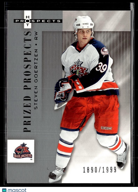 2005-06 HOT PROSPECTS PRIZED PROSPECTS /1999 121 Steve Goertzen Blue Jackets