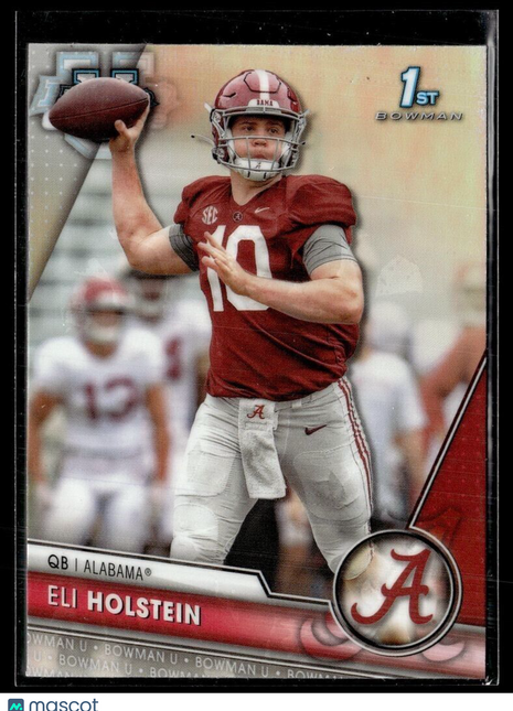 2023 BOWMAN CHROME UNIVERSITY REFRACTOR 63 Eli Holstein Alabama – 1st Bowman