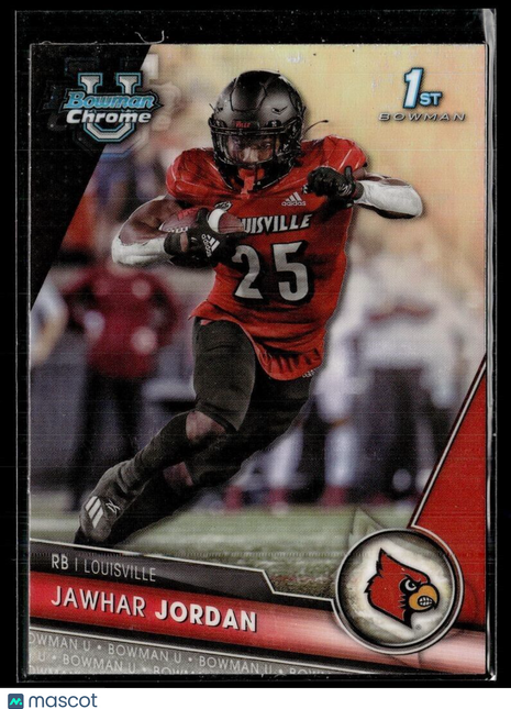 2023 BOWMAN CHROME UNIVERSITY REFRACTOR 48 Jawhar Jordan Louisville – 1st Bowman