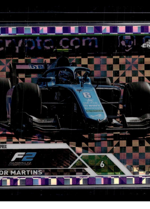 2023 TOPPS CHROME FORMULA 1 F1 PURPLE CHECKER FLAG /199 VICTOR MARTINS