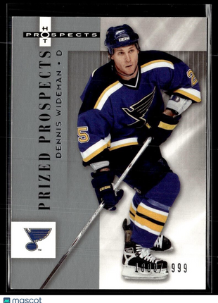 2005-06 HOT PROSPECTS PRIZED PROSPECTS /1999 164 Dennis Wideman St. Louis Blues