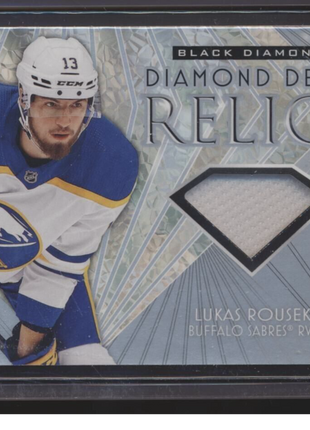 2023-24 UD BLACK DIAMOND DEBUT JERSEY RELIC LUKAS ROUSEK SABRES