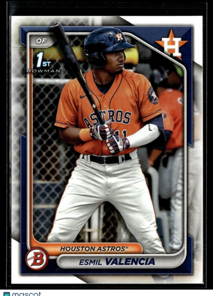 2024 BOWMAN 1ST PROSPECT BP-75 Esmil Valencia Houston Astros