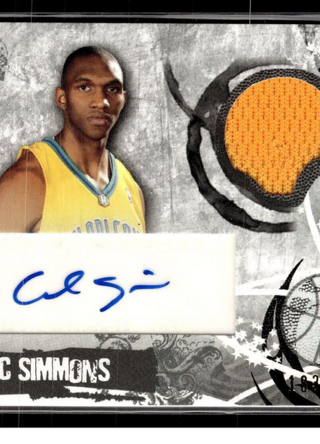 2006-07 LUXURY BOX ROOKIE /249 JERSEY AUTO CEDRIC SIMMONS HORNETS