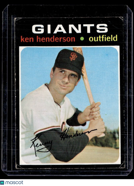 1971 TOPPS #155 KEN HENDERSON GIANTS