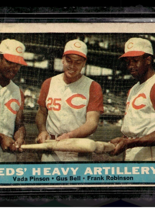 1961 TOPPS HEAVY ARTILLERY #25 VADA PINSON BELL FRANK ROBINSON REDS