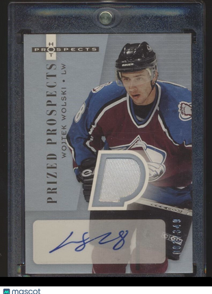 2005-06 HOT PROSPECTS PRIZED PROSPECTS /349 JERSEY AUTO WOJTEK WOLSKI AVALANCHE