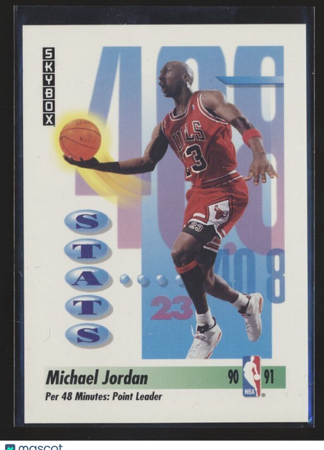 1991-92 SKYBOX STATS MICHAEL JORDAN BULLS