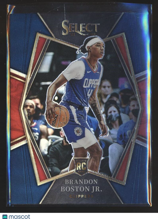 2020-21 SELECT BLUE PRIZM PREMIER LEVEL ROOKIE BRANDON BOSTON JR CLIPPERS