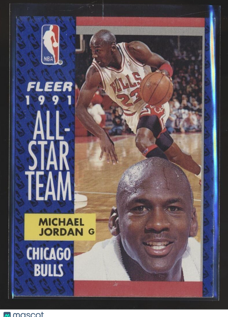 1991-92 FLEER ALL STAR TEAM MICHAEL JORDAN BULLS