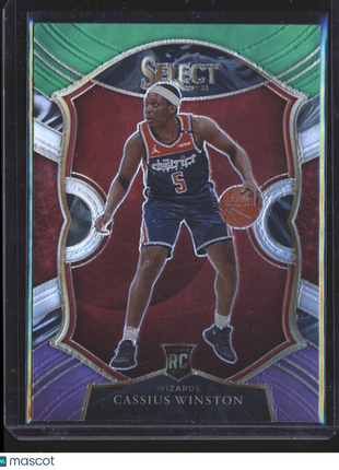 2020-21 SELECT GREEN WHITE PURPLE CONCOURSE ROOKIE CASSIUS WINSTON WIZARDS