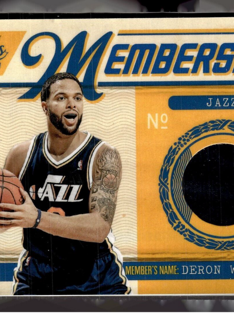 2010-11 CLASSICS MEMBERHIP /499 JERSEY RELIC DERON WILLIAMS JAZZ